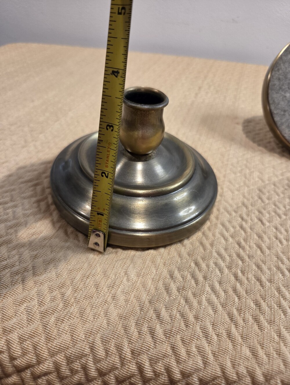Vintage Metal Pair Of Taper Candlestick Holders - Picture 7 of 7